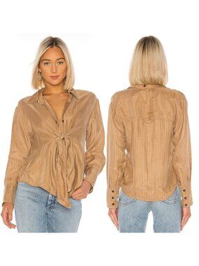 L'Academie The Florinda Blouse in Honey Brown